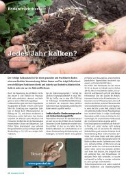 Jedes Jahr kalken? - DSV