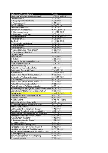 Termine 2012/ 2013