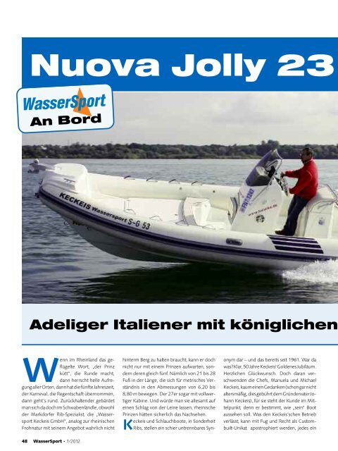 Nuova Jolly 23 - Wassersport Keckeis