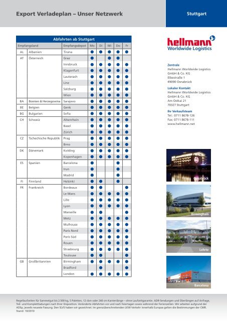 Export Verladeplan – Unser Netzwerk - Hellmann Worldwide Logistics