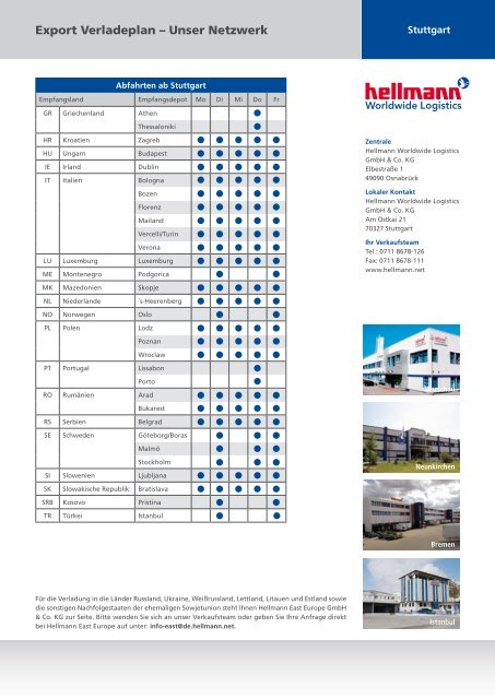 Export Verladeplan – Unser Netzwerk - Hellmann Worldwide Logistics