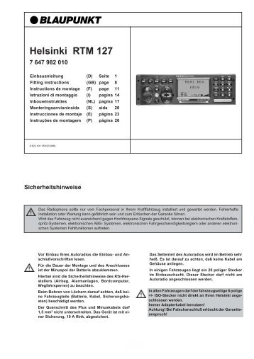 Helsinki RTM 127 - Blaupunkt