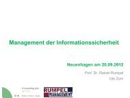 Management der Informationssicherheit - Neues vom IT ... - Kego