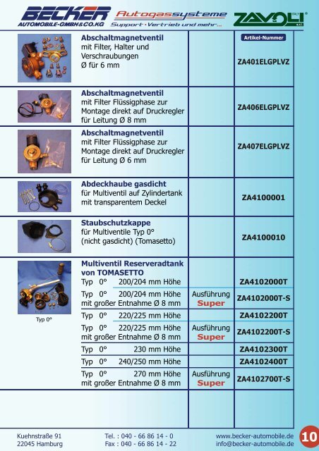 Katalog Zavoli by Becker Automobile GmbH & Co