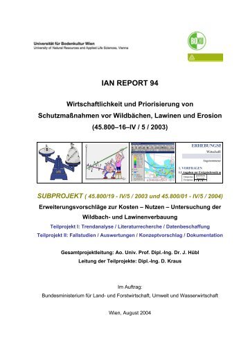 Nutzen- Untersuchung der Wildbach - Department für Bautechnik ...