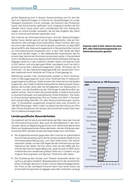 B2C-Handel in der Automobilindustrie: Internet primär als