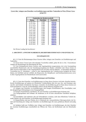 B100-000 - Wiener Garagengesetz - Eltis