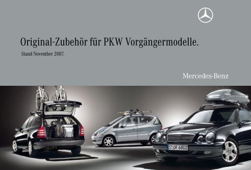 Original Zubehor Fur Pkw Vorgangermodelle Mercedes Benz