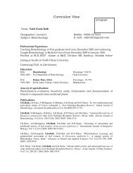 Curriculum Vitae - Ravenshaw University