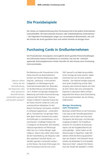 Die Renaissance der Purchasing Card: Leitfaden zu ... - BME