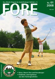 FORE 01/08 (PDF) - Aschaffenburger Golf Club