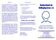Flyer in deutscher Sprache - Bundesverband der Kehlkopflosen eV.