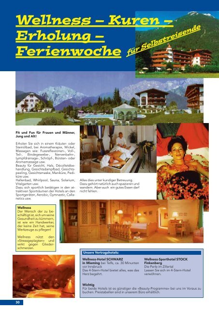 und Ferienreisen 2005 - Schwarb Reisen AG