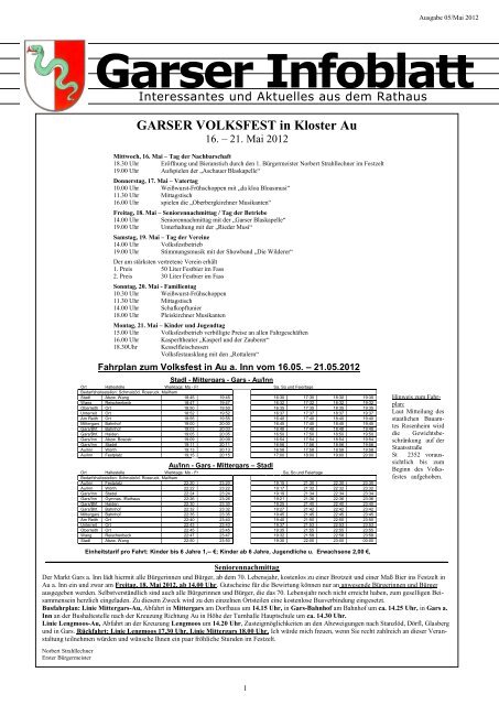 Garser Infoblatt - Gars a. Inn