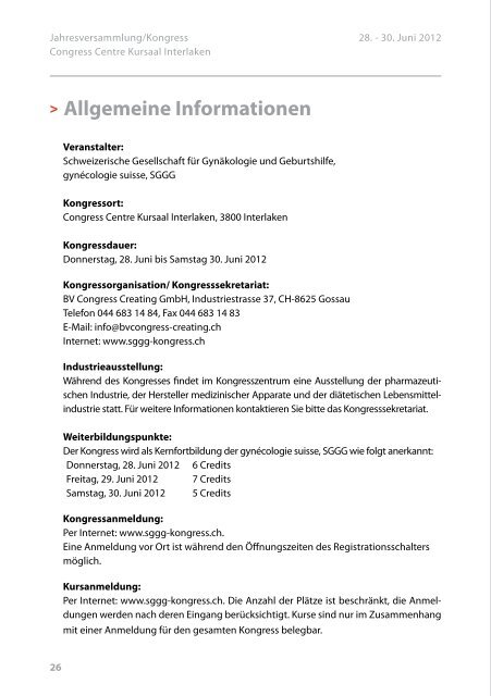 30. Juni 2012 Vorprogramm - Jahreskongress gynécologie suisse ...