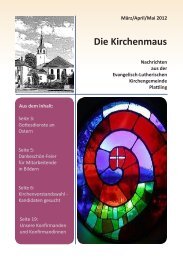 Die Kirchenmaus - Evangelische Kirchengemeinde Plattling