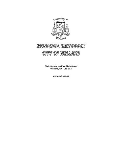 Municipal Handbook - City of Welland
