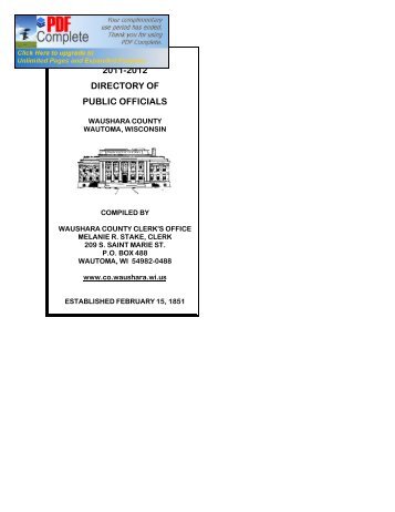 2011-2012 DIRECTORY OF PUBLIC OFFICIALS - wccawebsite.com