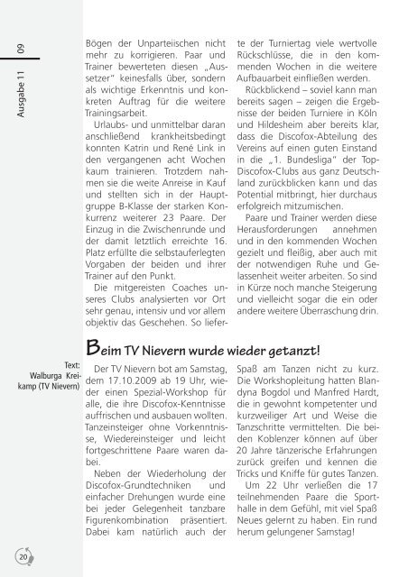 Redoute Nachrichten Ausgabe November 2009 - 1.TGC REDOUTE ...
