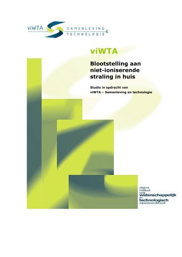 viWTA Blootstelling aan niet-ioniserende straling in huis - Instituut ...