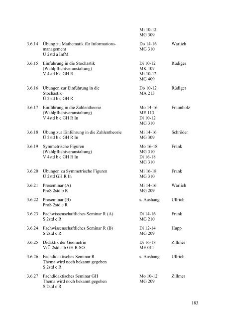 Lehrbericht 2005 - Universität Koblenz · Landau