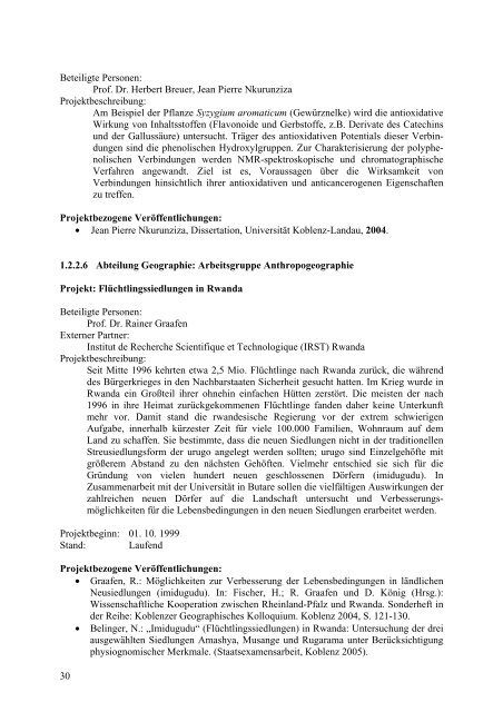 Lehrbericht 2005 - Universität Koblenz · Landau