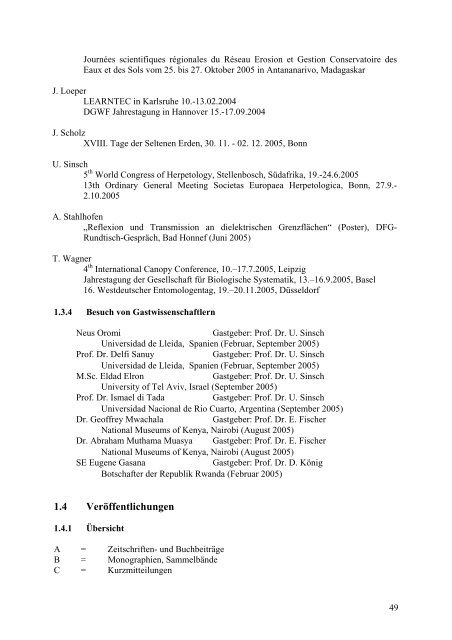 Lehrbericht 2005 - Universität Koblenz · Landau