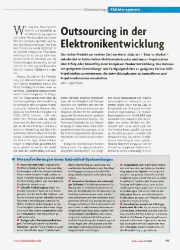 Outsourcing in de Elektronikentwicklung - Keith & Koep GmbH