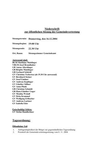Protokoll von 2004-12-16 - .PDF - Mattsee