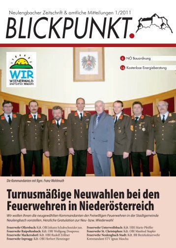 Turnusmäßige Neuwahlen bei den Feuerwehren in Niederösterreich