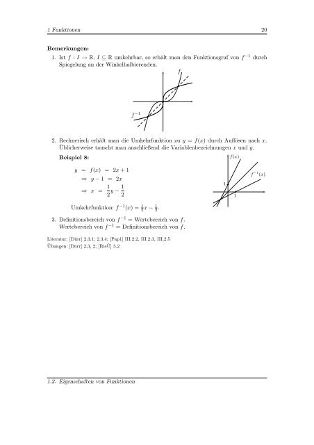 Mathematik 1 - Homepage von Georg Hoever - FH Aachen