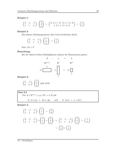 Mathematik 1 - Homepage von Georg Hoever - FH Aachen