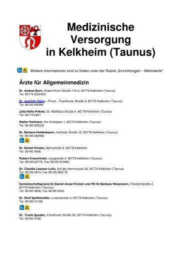 Medizinische Versorgung in Kelkheim (Taunus)