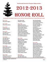 2012-2013 Honor Roll - Associate Alumnae of Douglass College