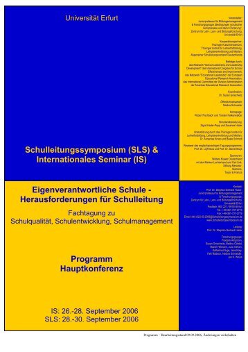 Download des aktuellen Programms - Schulleitungssymposium