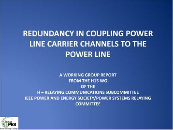 Redundancy in Coupling Power Line Carrier Channels to the Power ...