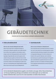 Prospekt Gebäudetechnik - Kellner Telecom GmbH