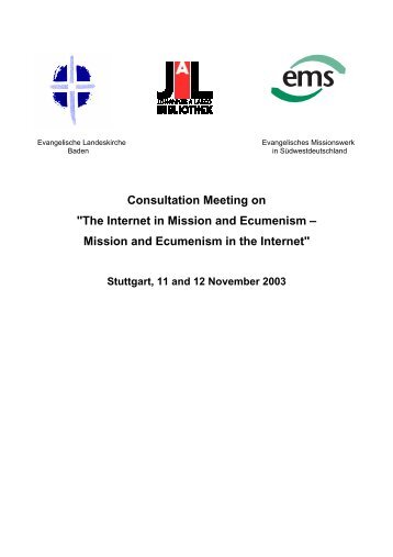 The Internet in Mission and Ecumenism ... - Reformiert online