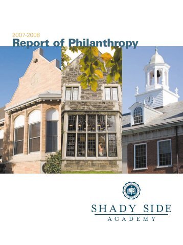 Report of Philanthropy - Shady Side Academy