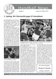 Handball News - SKV Oberstenfeld