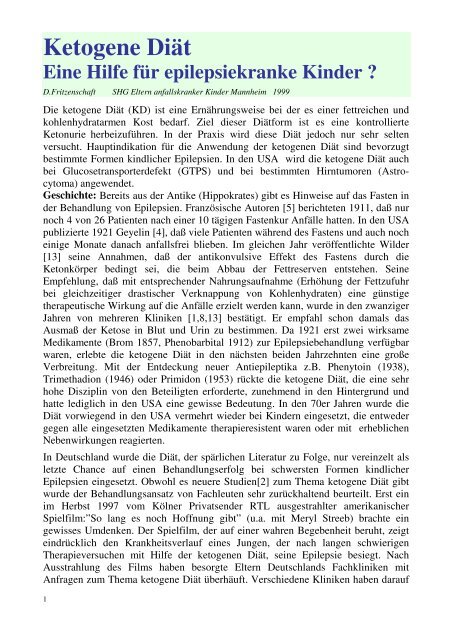 Ketogene Ernährung und Hirntumor Ketogene Ernährung und Hirntumor