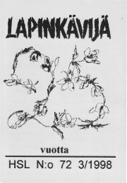 HSL N:o 72 3/1998 - Helsingin Seudun Lapinkävijät