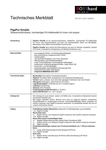 Technisches Merkblatt - Bosshard Farben