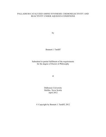 Tardiff, Bennett, PhD, Chem, April 2012.pdf - Dalhousie University