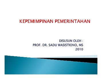 Kepemimpinan Pemerintahan - IPDN