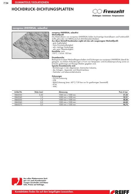 profilierte gummiplatten - REIFF Gruppe