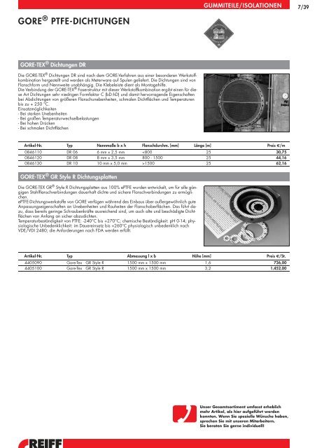 profilierte gummiplatten - REIFF Gruppe