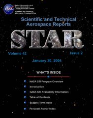 NASA STI Program ... in Profile