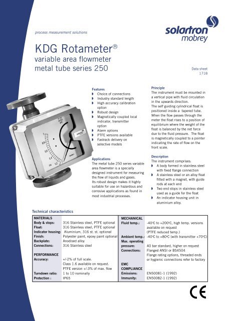 KDG Rotameter