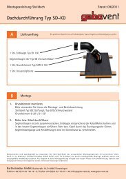 gebaVent Steildach/Flachdach Kabeldurchführung (Typ SD-KD / FD